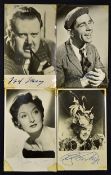 Autograph Selection of Signed Entertainment portrait photographs to include Norman Wisdom, Joyce
