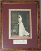 Royalty HM Queen Alexandra signed photograph display wife of King Edward VII a profile photograph of