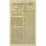 The London Gazette Newspaper 1687 dated 6 Oct - 10 Oct containing meeting in London to settle the