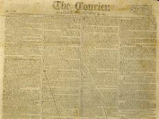 The Courier Newspaper 1815 dated 28 June contents including Waterloo aftermath, P3. Napoleon