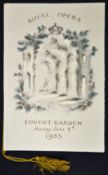 Royal Opera Gala Performance 1953 Giant Programme on the occasion of the coronation of Her Majesty