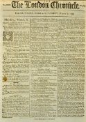 The London Chronicle Newspaper 1797 dated 4 Mar - 7 Mar contents include two reports of the French