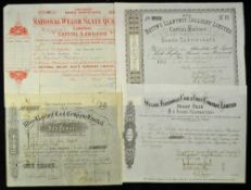 Great Britain Welsh Mining Certificates to include Bettws Llantwit Colliery Ltd 1873, National Welsh