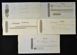 Ireland & Scotland Printers Proof Cheques to include Belfast Banking Co. 186-, Belfast The Bank of