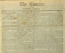 The Courier and Evening Gazette Newspaper 1794 dated 31 Dec with contents including the King's