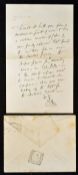 John Marshall handwritten letter dated 17th May 1886 in relation to medical papers, single sheet