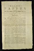 Early Execution Broadside Tyburn London 1696 entitled to tope centre A True Copy of the papers