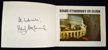 Autograph Richard Attenborough 1923-2014 in 'Cry Freedom' A Pictorial Record book signed to the
