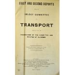 London Transport Reports 1918 a large bound book containing First and Second Reports from the Select