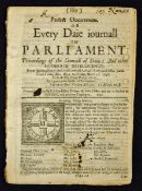 Early Commonwealth Weekly Newspaper 1648 entitled to the top centre "Perfect Occurrences of Every