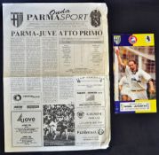 1994/95 UEFA Cup Final Parma v Juventus football programme 3rd May in Parma, 1st Leg, with some