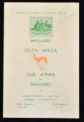 1963 Australia Rugby tour to South Africa programmes v South Africa 2nd test match played at