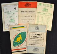 1957 Australia Rugby tour to Wales and England programmes - v Pontypool and Cross Keys 20th/11/57, v