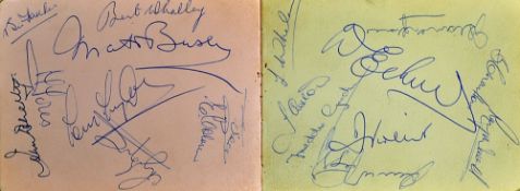 Original early Manchester United autograph book of the 1956 Championship Winning team the autographs