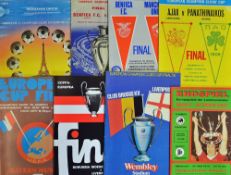 1970s European Cup Final football programmes to include 1963 Benfica FC v Milan AC, 1968 Benfica