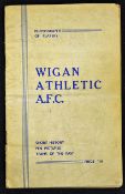 Rare 1948 Wigan Athletic Booklet 22 pages, short history, teams of the past, pen pictures and