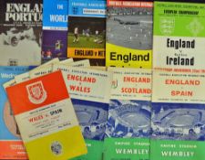 Collection of England International football programmes from 1954 onwards plus England team