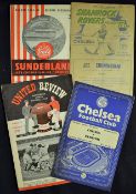 Selection of Chelsea football programmes v 1956/57 Everton home, and aways at 1954/55 Manchester