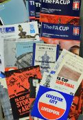 Semi Final football programme selection late 1960s onwards includes mainly FA Cup, some European,