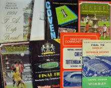 Collection of Cup Final programmes to include 1962 Tottenham Hotspur v Burnley, 1981 Tottenham