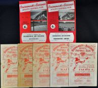 Bournemouth and Boscombe football programme selection to include 1947/48 Exeter City 1948/49