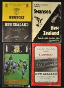 1980 New Zealand Rugby Tour to Wales programmes including v Cardiff 18th Oct, Llanelli 21st Oct, v