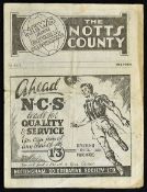 1946/47 Notts. County v Norwich City football programme Division 3 in fair condition