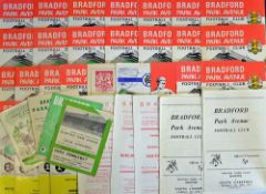 Selection of Bradford Park Avenue 1970s football programmes includes home and away programmes,