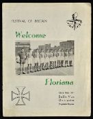 1950-51 Doncaster Rovers v Floriana football programme date 10 May Festival of Britain tears to
