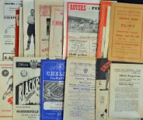 Selection of 1940s and 1950s football programmes to include 1945/46 Grimsby Town v Bury, Stoke