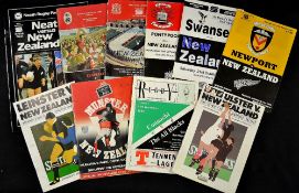 1989 New Zealand Rugby Tour to UK Welsh and Irish programmes including vs Cardiff 14th Oct, vs