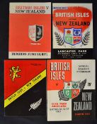 4x 1971 British Lions v New Zealand rugby programmes - first test played at Dunedin 26/6 winning 9-