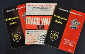 1969 Wales rugby tour to New Zealand signed programmes - to include v Otago signed by 6 players to