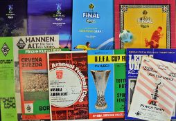 1970s onwards European Fairs Cup Final football programmes including 1970 Arsenal v Anderlecht 2nd