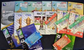 Collection of Rugby World Cup programmes and tickets from 1991 to 2007 to incl 5x '91 The Final, The