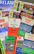 Assorted selection of 1959 onwards International football programmes predominantly England, Wales,