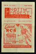 1943-44 Nottingham Forest v West Bromwich Albion football programme Midland Cup Final date 6 May,