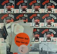 1958/59 Manchester United complete season of home football programmes to include league (21),