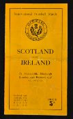 1946 Scotland v Ireland rugby programme played 23rd February at Murrayfield, with a tear to both