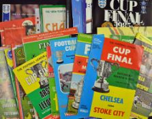 Collection of FA Cup Final football programmes including Football League Cup Finals, FA Cup Semi-