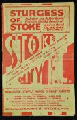 1947/1948 Manchester United away football programme at Stoke City dated 21 February 1948. Good, no