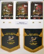 Rare 2009 British Lions rugby tour to South Africa collection to incl 3x Test match programmes, 2x