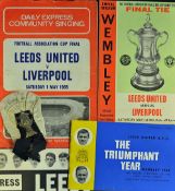 1965 FA Cup Final collection comprising the 1965 Final programme, Leeds Utd players publication, cup