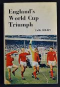 1966 England World Cup Triumph hardback book by Jack Rollin comes complete with dust jacket and is