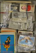 Box of football related cigarette/trade cards in various sets from the 1920s onwards to the 1950s.