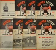 Selection of Manchester United home football programmes to include 1951/52 Aston Villa, Blackpool