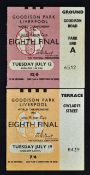1966 World Cup tickets Brazil v Portugal dated 19 July, plus Brazil v Bulgaria 12 July both games at