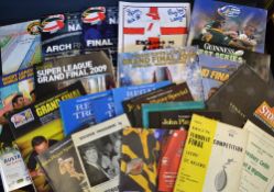 Rugby League programmes from the 1970s onwards incl World Cup, Super League Finals, Premiership