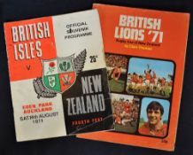 1971 British Lions Rugby Tour to New Zealand programmes to incl 4th test played at Eden Park