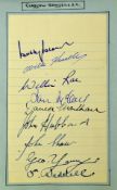 Autograph book containing Scottish football players autographs early 1950s mainly in the club team